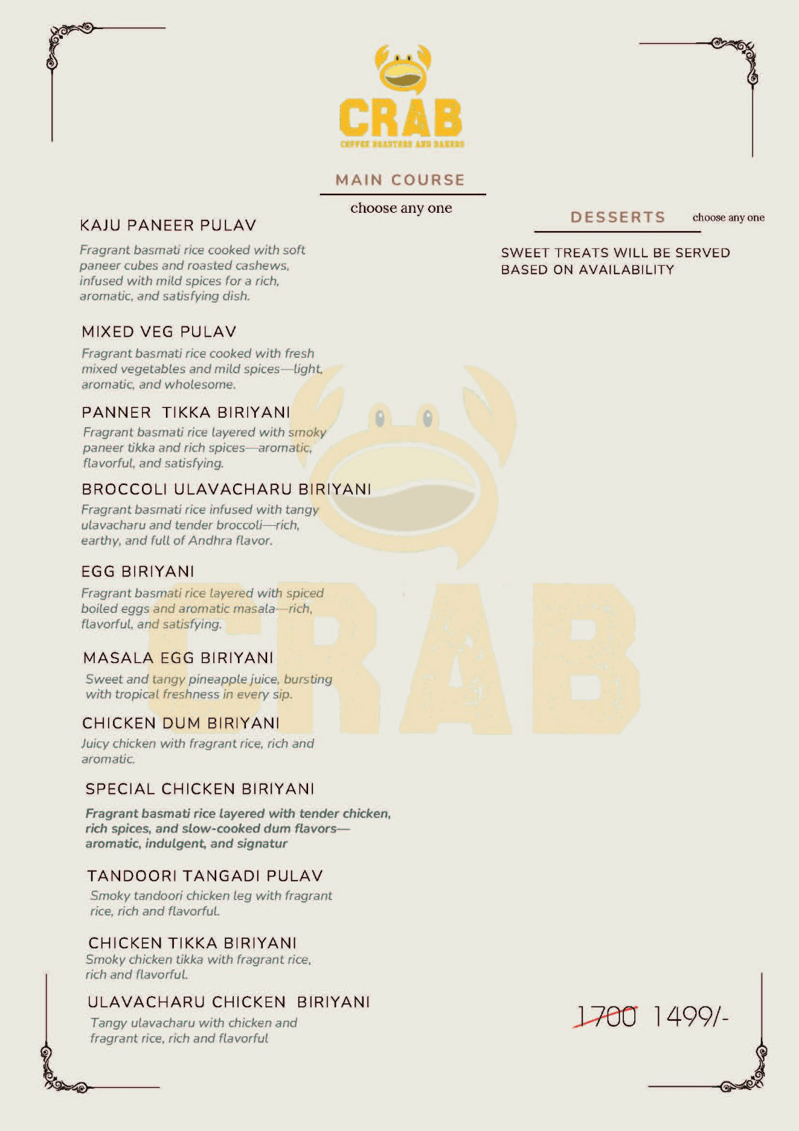 ₹1499 Premium Set Menu — Page 2