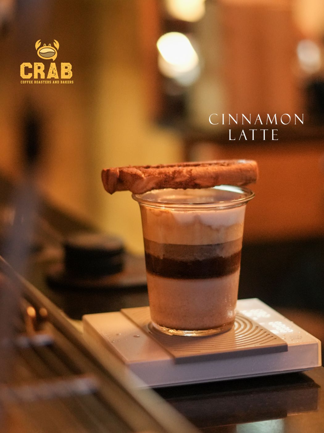 Cinnamon latte at CRAB